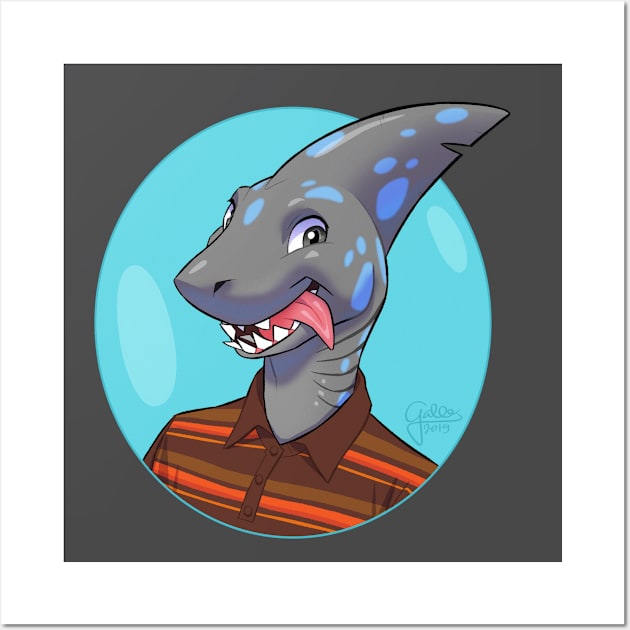 Ampersand the Shark Wall Art by StampCoyote